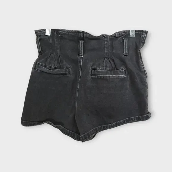 Womens American Eagle Mom Short Button Fly Black Shorts Size 0 - Picture 5 of 6